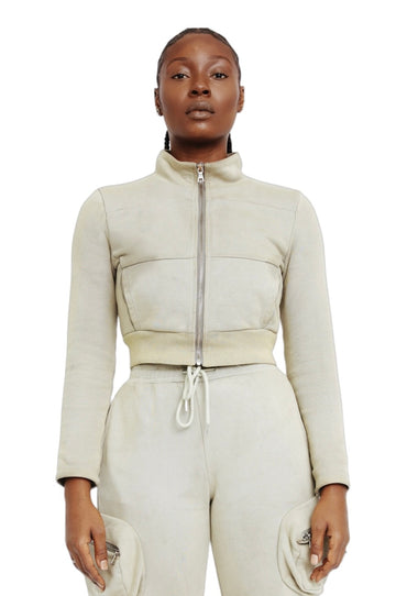 Makisu Cropped Jacket - Light Green