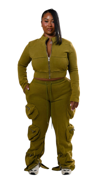 MAKISU PANTS - MATCHA