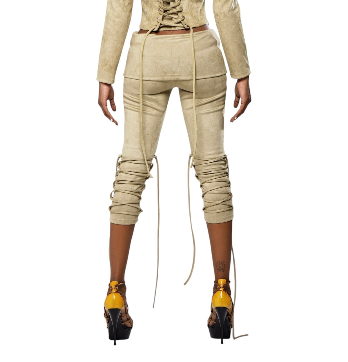 Sculpted Suede Capri's
